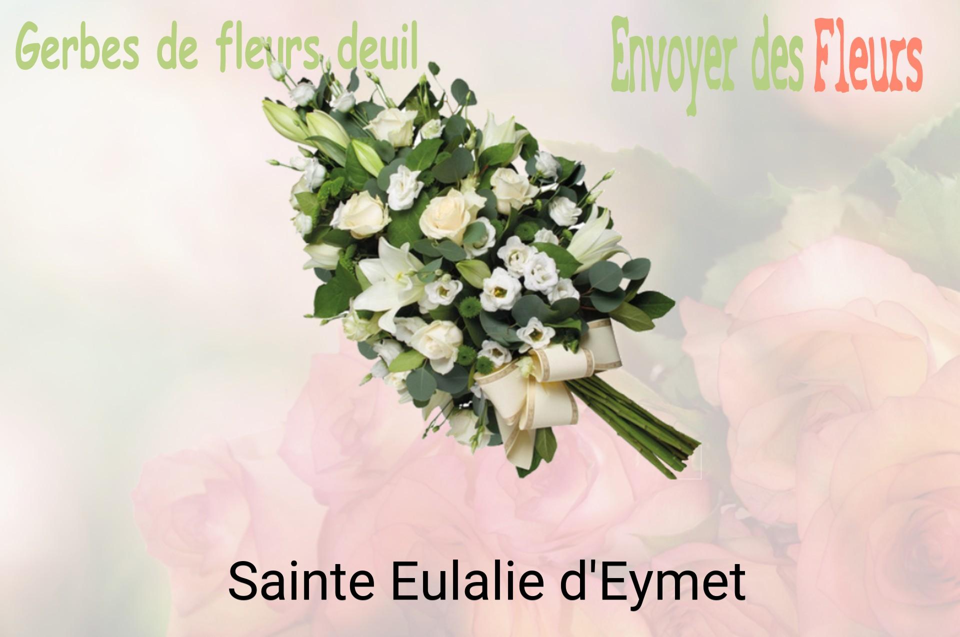 Gerbe de fleurs de deuil livrée à Sainte-Eulalie-d'Eymet